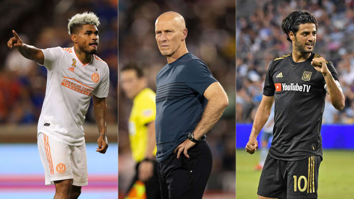 Josef Martinez, Bob Bradley and Carlos Vela